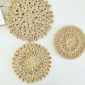 Environmental Material Hand Crafted Woven <b>Placemats</b> Wholesale Water Hyacinth Straw Braided <b>Placemat</b> - Product Image 2