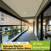 Store Enrouleur Électrique Intelligent Intégré pour Extérieur, Résistant au Vent, Isolant Thermique, Anti-Poussière, Anti-Pluie, Anti-Insectes