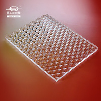 Feuille diffuseur à motifs GPPS, panneau PS anti-reflet résistant aux UV pour boîte à lumière LED intérieure et extérieure, luminaires