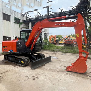 Miniexcavadora Hitachi ZX60 Original Fabricada en Japón, con Cabina y Orugas, Equipo de Construcción Usado, Cucharón de Excavación de 0.24m, Bomba de Engranajes, 5960kg - Product Image 2