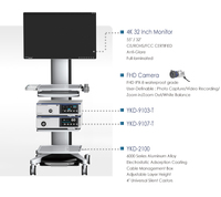 Caméra d'endoscopie médicale professionnelle en métal, Full HD, enregistrement vidéo intégré, fonction USB, CMOS pour l'arthroscopie