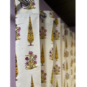 Pure Cotton South Murgan Fabric <b>Curtains</b> Soft Breathable Natural Cotton Window <b>Curtains</b> For Living Room Bedroom And Home Decor - Product Image 2