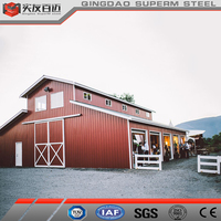 Barndominium en acier préfabriqué maison bâtiment de ferme hangar de stockage en métal grange préfabriquée construction d'arène à chevaux