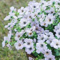 Bunga Buatan Grosir Rumput Air Rumput Musim Semi Bunga Sutra Violet Bunga Sutra Daisy Kecil Perlengkapan Dekorasi