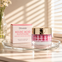Crème Visage Disunie à l'Acide Kojique et au Glutathion en Capsules – Éclaircissante, Anti-Taches Brunes, Réparatrice de la Barrière Cutanée pour Peaux Foncées – Vente en Gros