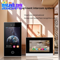 SQ Module de rideau intelligent avec écran tactile intérieur 7 pouces, interphone vidéo Linux, moniteur quad-split 24/7 1024x600, audio intelligent H.264/H.265