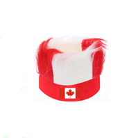 Perruque bandeau drapeau Uruguay, perruque synthétique colorée aux couleurs du drapeau national, pour supporters de football, idéale pour les fêtes sportives et l'encouragement