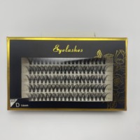 Extensions de cils DIY faites à la main, bande complète, cils longs naturels en cheveux synthétiques pour un volume accru