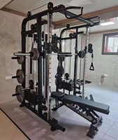 Équipement de musculation commercial tout-en-un, appareil multifonctionnel, machine Smith, rack à squats intégré, cage de musculation pour centre de fitness