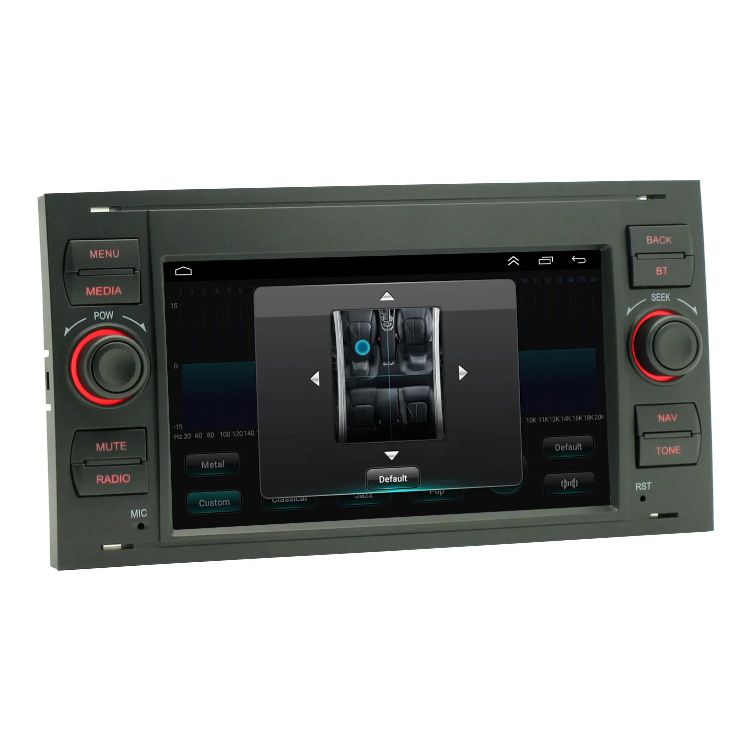 Android Autoradio-Player Double Din 7-Zoll-Audio-DVD-Player für Ford Focus Mondeo Transit Fiesta Kuga Fusion 2003-2007 2011