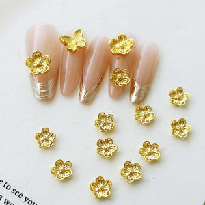 40PCS 3D Gold Metal Flower Butterfly Nail Art Charms Accessories Parts for Manicure <span class=keywords><strong>Deco</strong></span> Nails Decoration Made of Alloy - Product Image 4