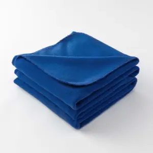 Couverture polaire pour avion, vente en gros, 100% Polyester, couleur unie, polaire