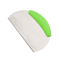 Grattoir à pâte en acier inoxydable avec poignée en plastique PP, outils de pâtisserie, coupe-pâte avec échelle
