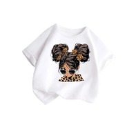 T-shirt pour enfants, manches courtes, coton, anti-humidité, nouvelle collection 2026, imprimé dessin animé, style coréen, tendance