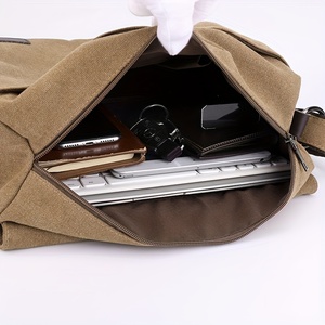 Men Casual <strong>Shoulder</strong> Satchel Crossbody Canvas <strong>Messenger</strong> Bag <strong>With</strong> Adjustable <strong>Strap</strong> - Product Image 5