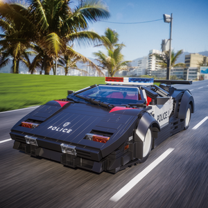 1383 pièces Xbert 66121 MOC modèle de voiture de Police assemblage éducatif petites pièces bricolage jouets pour garçons enfants cadeau blocs de construction ensembles - Product Image 1