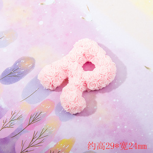 Venta directa 26 moldes de resina con letras en inglés rosa, accesorios para teléfono, fundas basura, dijes, colgante de resina, dijes de resina para Decoración - Product Image 3