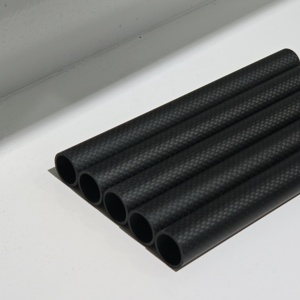 Resistente a altas temperaturas 120 ℃   Tubo de carbono puro - modificación de chasis automotriz para refuerzo ligero, tubo redondo - Product Image 4