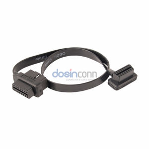 OBD2 16ピンメス-オス/メスフラットリボン延長ケーブルOBD 2スキャナーケーブル - Product Image 1