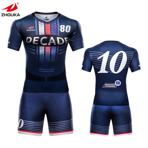 Make your own football uniforms set fashion tracksuit sublimation China football shirt maker custom men football shirt blank - Product Image 6