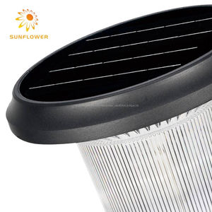 Precio barato de aluminio pc exterior pantalla decoración blanco cálido led <span class=keywords><strong>solar</strong></span> pilar de luz - Product Image 5