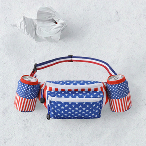 Sac banane imperméable en polyester Oxford rayé avec fermeture éclair pour les activités de plein air, la course et la randonnée - Design unisexe tendance - Product Image 3