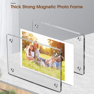 Cornici Fotografiche in Acrilico da <span class=keywords><strong>4</strong></span> e 6 Pollici, Cornici Magnetiche per Frigorifero all'Ingrosso - Product Image 3