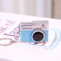 Porte-clés mini caméra lumineuse dessin animé, pendentif sac en plastique, jouet rétro sonore, accessoire Gashapon
