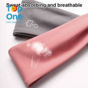 Top One Bandeau réglable évacuant l'humidité Logo personnalisé Bandeau en coton mince en vrac pour entraînement sportif avec amortissement à sec - Product Image 3