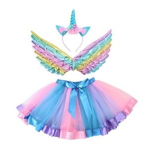 Conjunto de Disfraz de Hada con Falda Tutú, Diadema y Alas de Ángel para Niñas, Accesorios para Fotos y Representaciones Escénicas - Product Image 6