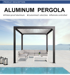 Toit à lames <span class=keywords><strong>motorisé</strong></span> pour restaurant en plein air, 12x12, 12x20, 8x3, 3m x 5m, 12' x 20', 7x3, en aluminium, couverture de patio, gazebo, ombrage, pergola - Product Image 3