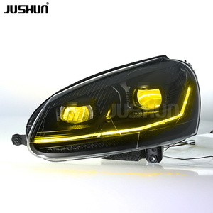 Faro LED JUSHUN per Volkswagen <span class=keywords><strong>VW</strong></span> <span class=keywords><strong>Golf</strong></span> <span class=keywords><strong>5</strong></span> MK5 2003-2011, Aggiornamento Faro Golden Eye, Accessori Auto - Product Image 2
