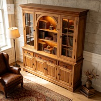 XINGRUO Bibliothèque sur mesure en bois naturel, ensemble de meubles de bibliothèque de luxe personnalisés pour les maisons haut de gamme