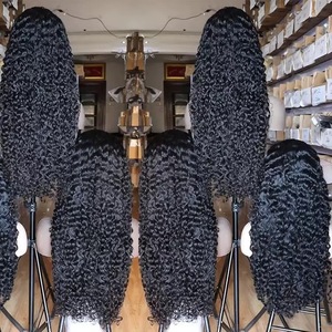 Perruque complète en dentelle exclusive pour femmes noires, bouclée et ondulée, en cheveux indiens bruts originaux - Product Image 5