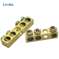 Borne de services d'usinage personnalisée CNC double rangée de borniers en métal pour rail Din connecteur PCB barre de mise à la terre pour le câblage d'alimentation