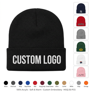 <span class=keywords><strong>Bonnet</strong></span> <span class=keywords><strong>en</strong></span> Cachemire et <span class=keywords><strong>Laine</strong></span> Tricoté Côtelé, Couleur Unie Minimaliste, Broderie Ton sur Ton avec Logo Personnalisé, Doux et Chaud, Vente <span class=keywords><strong>en</strong></span> Gros OEM <span class=keywords><strong>pour</strong></span> Adultes - Product Image 1
