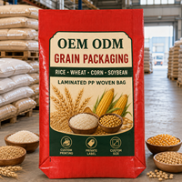 Sac tissé en BOPP imperméable pour riz, blé, céréales, 25 kg, 50 kg, taille personnalisée, emballage alimentaire agricole imprimé