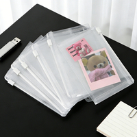 Prêt à expédier A7 10 PCS/20 PCS Pochette zippée transparente en PP pour classeur à anneaux A7 6 anneaux, pochette de recharge en PVC