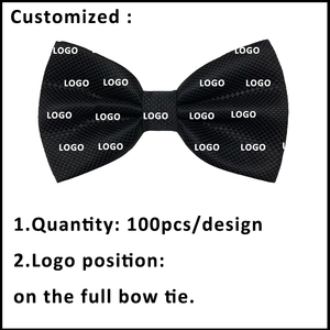 Corbata de Moño de Lujo para Hombre, Diseño Paisley Jacquard en Negro y <span class=keywords><strong>Azul</strong></span>, para <span class=keywords><strong>Traje</strong></span>, Venta al Por Mayor - Product Image 5