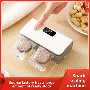 Home Organization Mini Bag Sealer <b>Small</b> Portable Plastic Food Storage 1600mAh Battery 5V Six Adjustable Temperature Back - Product Image 3
