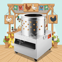 Machine à Plumer les Poulets DIY Grande Capacité en Acier Inoxydable Équipement d'Abattage pour Ferme et Ligne d'Abattage
