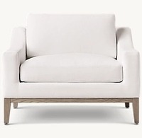 Fauteuil simple en bois et tissu de style nordique, durable, pour salon, appartement, hôtel