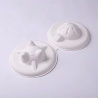 Boîte d'emballage pour bijoux en pâte de papier moulée au design épuré, boîte d'emballage pour ornements en pulpe de bagasse moulée écologique