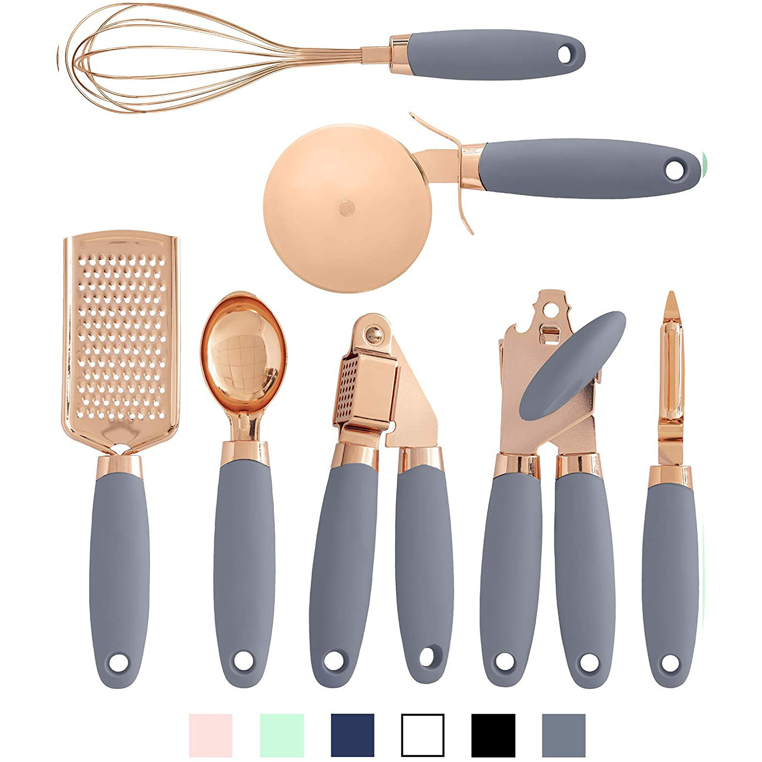 7 pieces Kitchen Gadget Set Copper Coated Stainless Steel Utensils kitchen gadgets utensil sets Non-stic - Best Kitchen Cookwar