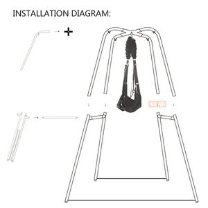 Real Support Frame Swing Deluxe Chair Hanging Chair Bondage Kit gioco per adulti gioco di mobili - Product Image 2