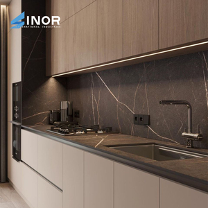 ตู้ครัวมันวาวสูงซ่อนที่จับให้ดูทันสมัยไฟ LED สไตล์มินิมอล - Product Image 6