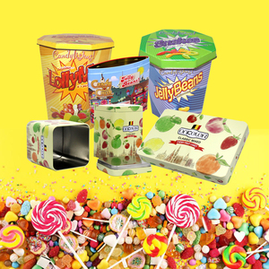 custom recyclable christmas cylinder round box food grade metal tin plate tin can candy packaging tin boxes