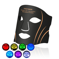 Masque facial portable à LED rouge pour la thérapie photonique avec 7 couleurs, certifié CE ROHS FCC, en silicone pour les soins quotidiens de la peau