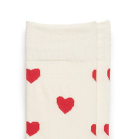 Tendance de la mode Lettres tricotées Cartoon Street White Women Bamboo Crew Socks