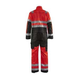 BLAKLADER - 637318045599C46 Hi-Vis <b>overall</b> Red/<b>Black</b> - EAN 7330509377154 HI-VIS WORKWEAR - Product Image 2